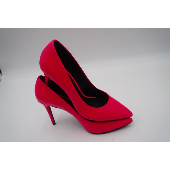 Michael Kors Claire Neon Hot Pink Leather Stiletto Pointed Toe High Pump Sz 9.5M - Picture 17 of 17